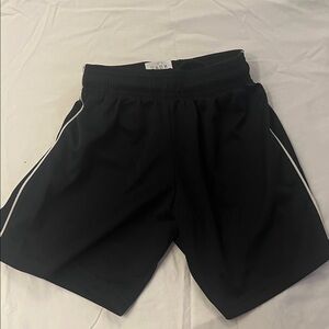Kids Black Shorts with White Piping  with drawstring- size 6/7